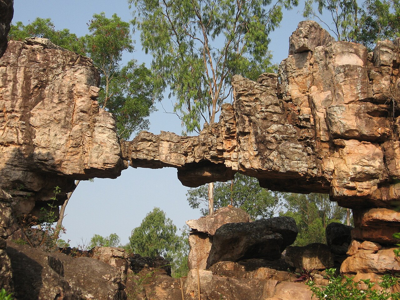 Silathoranam, the natural rock arch on the Tirumala hills near Tirupati